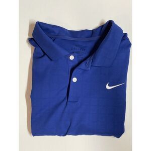 Nike Dri-FIT Polo Shirt Golf Athletic Training Blue Standard Fit XXL